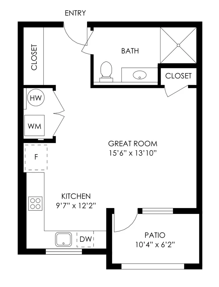 Plan 1 - Studio